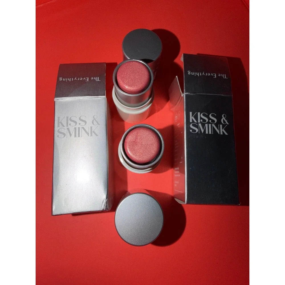 Kiss & Smink The Everything Stick Tulum Shimmer Cream Lip Cheek Eye Set of 2